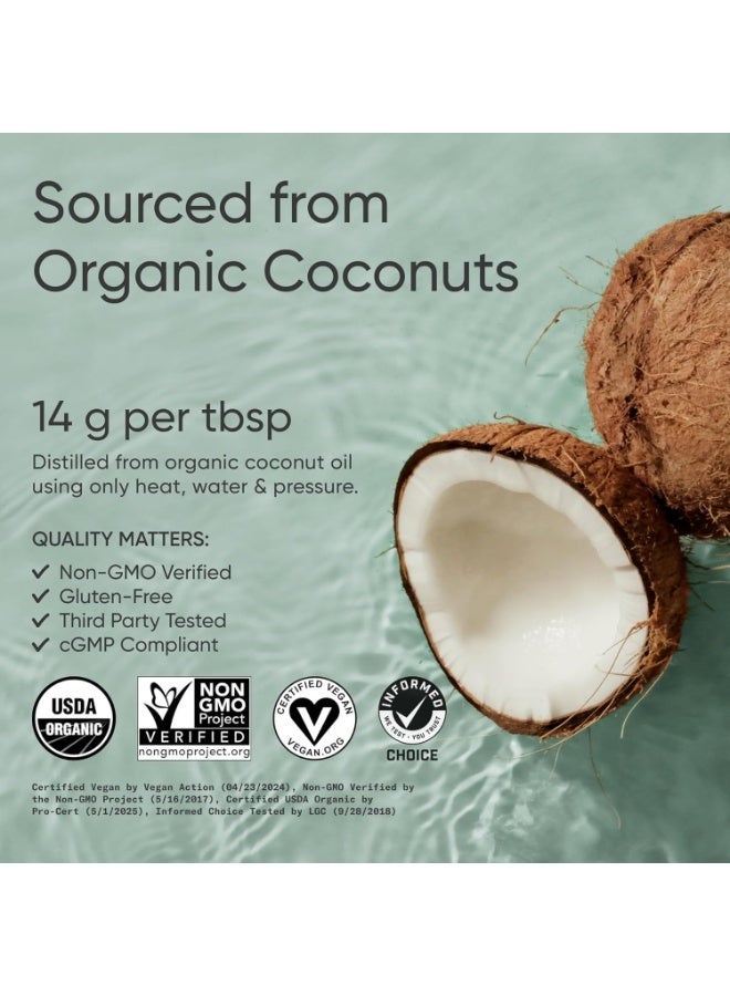 Sports Research Organic Coconut MCT Oil 16oz - Full Spectrum (C8, C10, C12) - Keto Brain & Body Fuel - Vegan Certified · Non-GMO Unflavored 473ML - Image 2